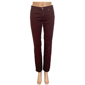 AG Adriano Goldschmied Bordeaux Red The Stilt Jeans / Sz 26R